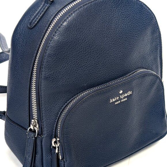 KATE SPADE Leather Mini Backpack Navy Blue - Picture 14 of 15